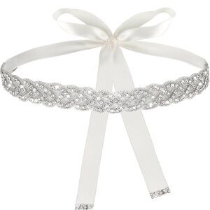 Elegant White and Silver Women's Belt